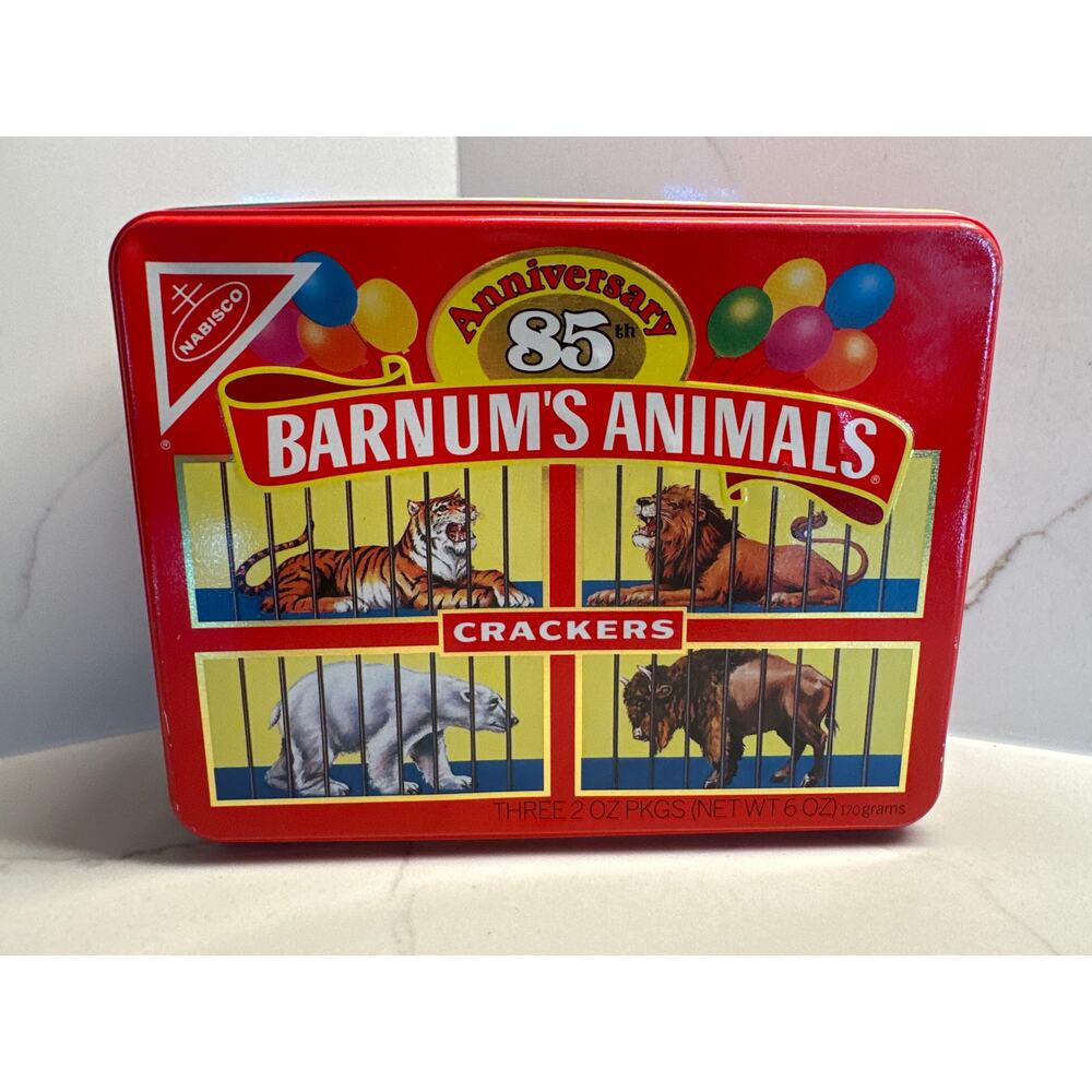 Barnum's Animal Crackers Vintage Collectible Tin 85th Anniversary Edition 1987